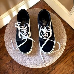 Black sneakers with white. Size boys 7.5 teenager. Worn only a few times.